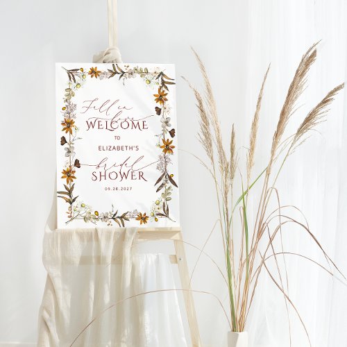 Fall in Love Bridal Shower Welcome Sign