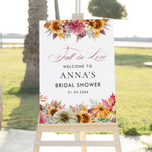 Fall In Love Bridal Shower Welcome Sign (Creator Uploaded)