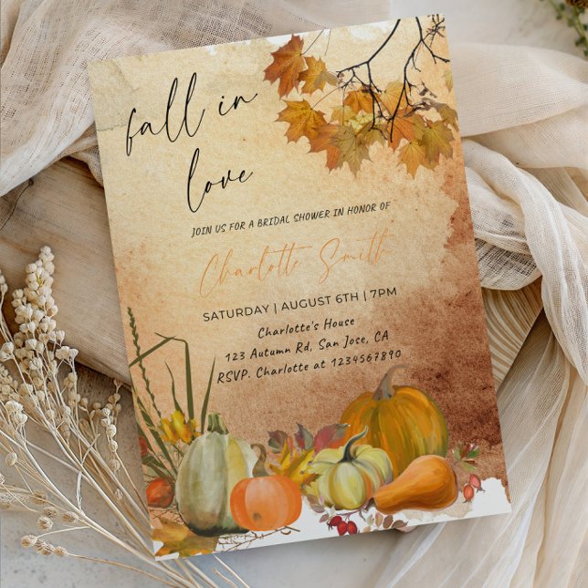 Fall in Love Bride-to-Be Party Invitation (Creator Uploaded)