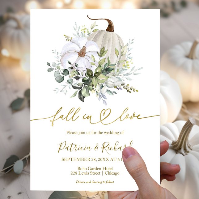 Fall In Love Budget Wedding Invitation (Creator Uploaded)