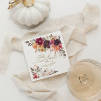 Fall In Love Burgundy Floral White Pumpkin Wedding
