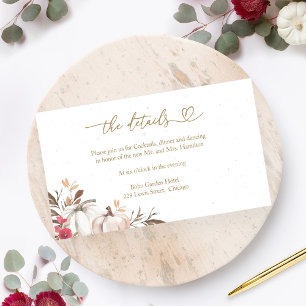 Fall in Love Burgundy Wedding Details Enclosure Card
