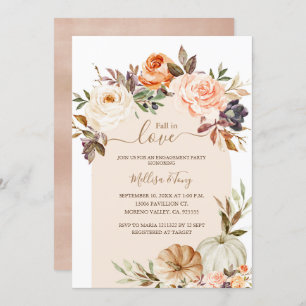 Fall in Love Burnt Orange Pumpkin Falling in love Invitation