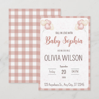 Fall in Love Clothesline Baby Shower Invitation