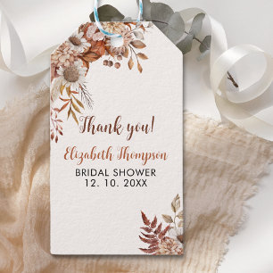 Fall in Love Cute Fall Bridal Shower  Gift Tags