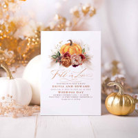 Fall in Love Elegant Wedding Rust Flowers Pumpkin