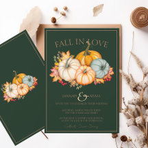 Fall in Love Emerald Green Pumpkin Wedding