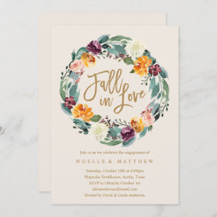 Fall in Love Engagement Party Invitation