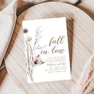 Fall in Love Engagement Party Invite Wildflowers