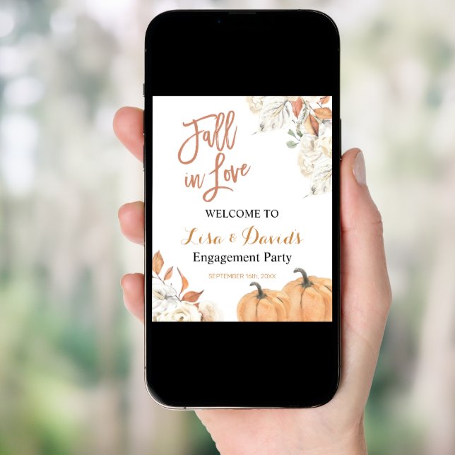 Fall in Love Engagement Party Welcome Sign (Front Digital)