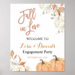 Fall In Love Engagement Party Welcome Sign at Zazzle