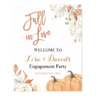 Fall in Love Engagement Party Welcome Sign