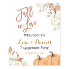 Fall in Love Engagement Party Welcome Sign