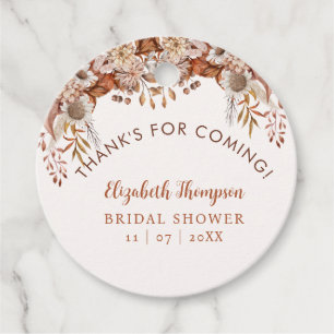 Fall in Love Fall Bridal Shower Favor Tags