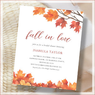 Fall in Love Fall Tree Bridal Shower Invitation