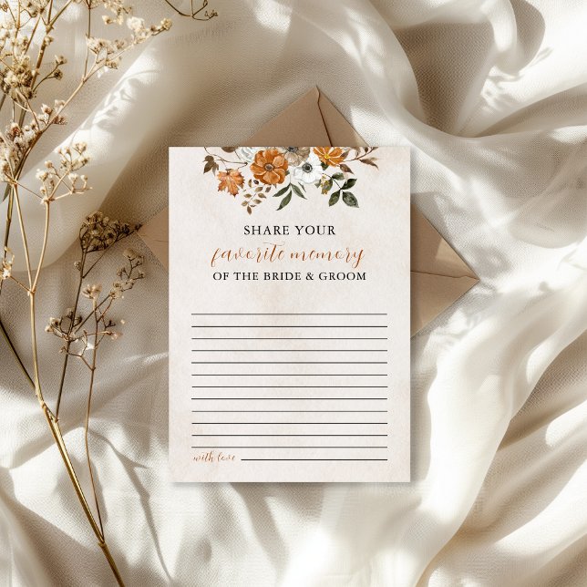 Fall in Love | Favorite Memory Game Bridal Shower  Invitation (Creator Uploaded)