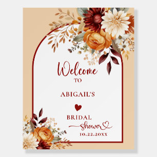 FALL IN LOVE FLORAL ARCH BRIDAL SHOWER FOAM BOARD