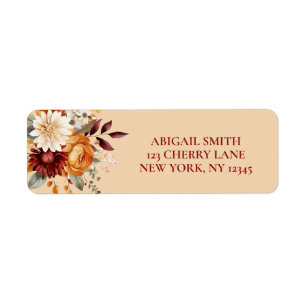 FALL IN LOVE FLORAL ARCH BRIDAL SHOWER LABEL