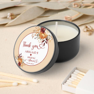 FALL IN LOVE FLORAL ARCH BRIDAL SHOWER MINI CANDLE FAVORS