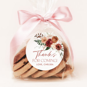 Fall in Love Floral Bridal Shower Favor Stickers