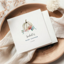 Fall In Love Floral Pumpkin Baby Shower