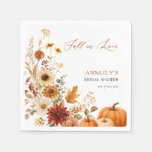 Fall in Love Floral Pumpkin Bridal Shower
