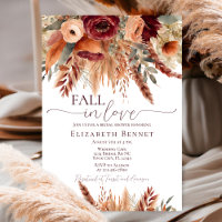 Fall In Love Flowers Pampas Grass Bridal Shower