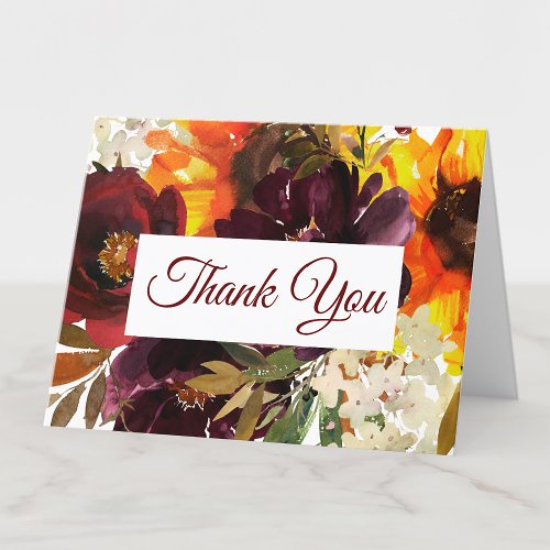 Fall in Love Folded Thank You Card