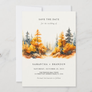Fall in love Forest Save The Date