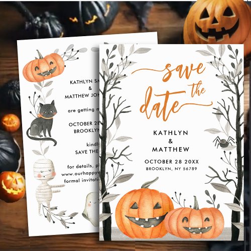Fall In Love Funny Pumpkin Autumn Fall Wedding Save The Date
