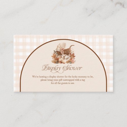 Fall in Love Gingham Display Shower Enclosure Card