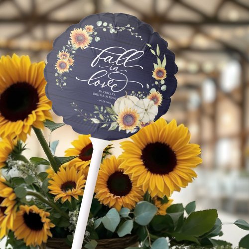 Fall In Love Greenery Sunflowers Bridal Shower Bal Balloon