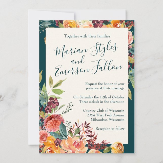 Fall in Love Invitation (Front)