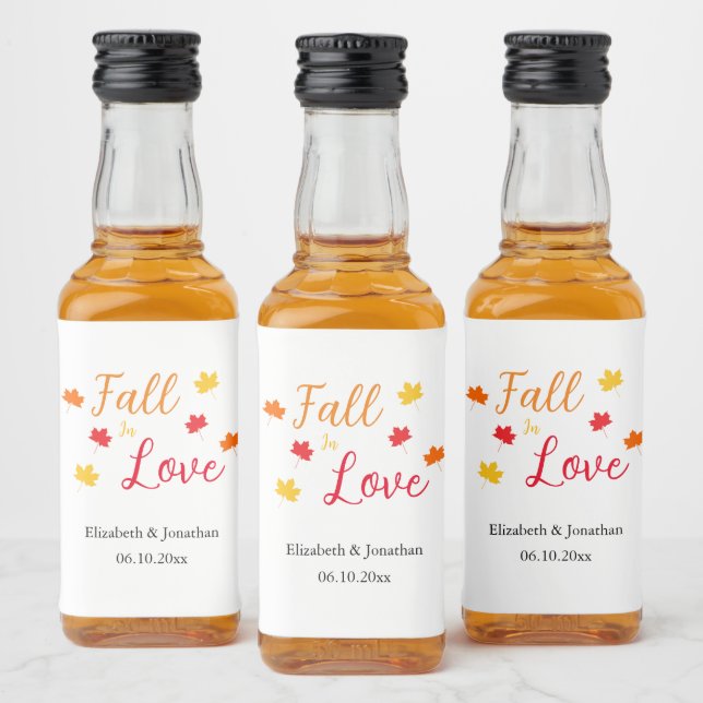 Fall In Love Liquor Bottle Label (Bottles)