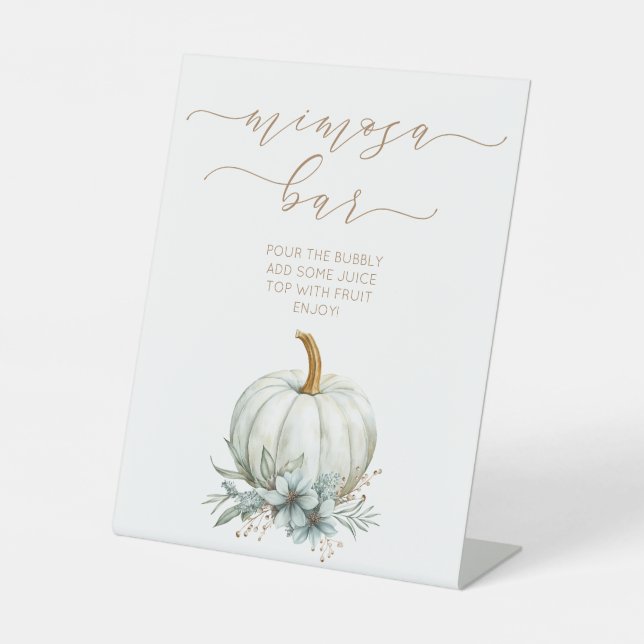 Fall In Love Mimosa Bar Pedestal Sign (Front)