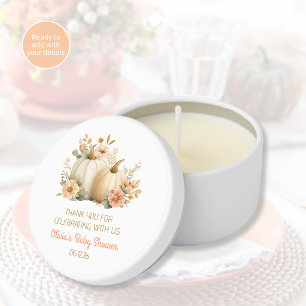 Fall in Love Mini Candle Favors Pumpkin Shower