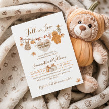 Fall in Love Minimal Modern Neutral Baby Shower
