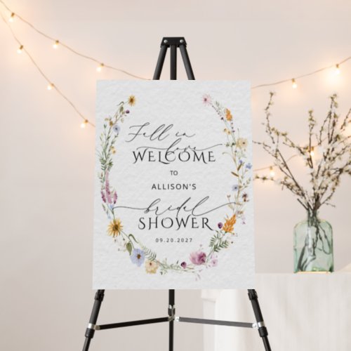 Fall in Love Modern Bridal Shower Welcome  Foam Board