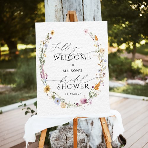 Fall in Love Modern Bridal Shower Welcome  Foam Board