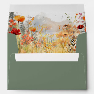 Fall in Love Mountain Wedding Invitation Envelope