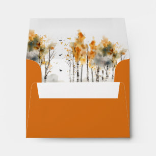 Fall in Love Mountain Wedding RSVP Reply Envelope