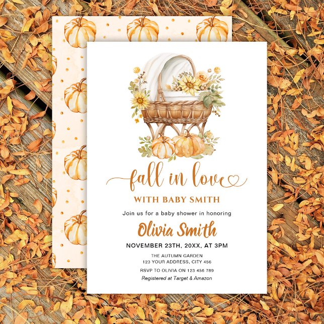 Fall in Love Neutral Baby Shower Invitation (Creator Uploaded)