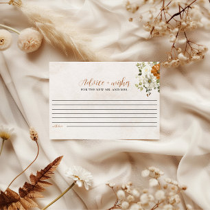 Fall in Love Newlywed Advice and Wishes Game Enclosure Card