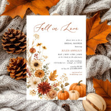 Fall in Love Pampas Grass Pumpkin Bridal Shower