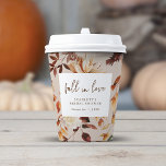 Fall In Love Paper Cups<br><div class="desc">Fall In Love Paper Cups. Enhance your autumn bridal shower with the "Fall in Love Autumn Bridal Shower Card Collection." These paper cups feature exquisite hand-painted watercolor leaves, dahlias, and roses in rich fall hues, adding a touch of elegance to your beverage service. The cohesive design ensures your event radiates...</div>