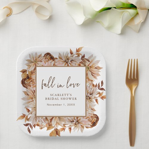 Fall In Love Paper Plates