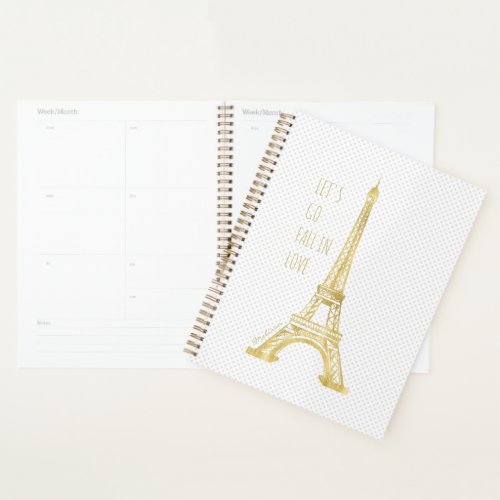 Fall in love Paris  Romantic Eiffel Tower Planner