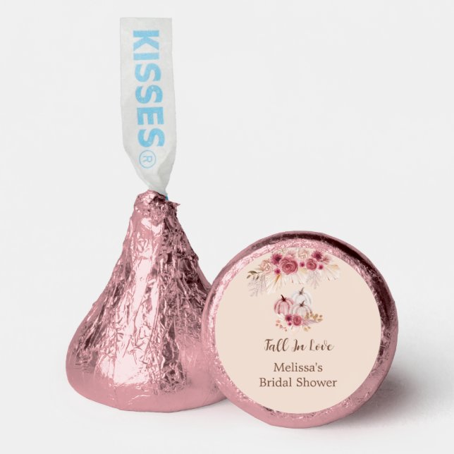 Fall In Love Pink Boho Bridal Shower Hershey®'s Kisses® (Front)