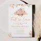 Fall In Love Pink Pumpkin Bridal Shower Invitation | Zazzle