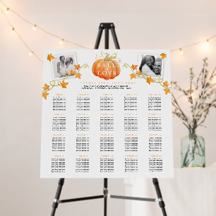 Fall in love pumpkin 20 wedding tables plan foam board